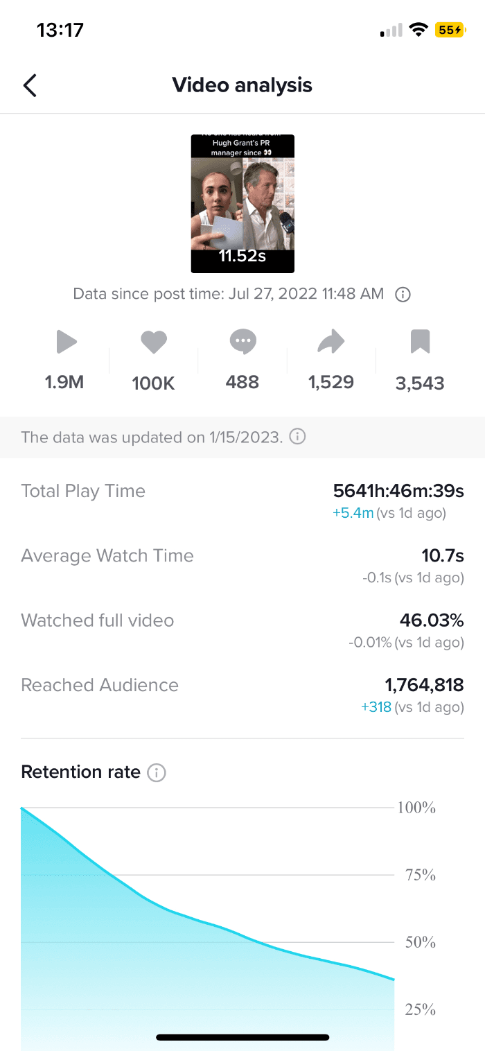 TikTok marketing results