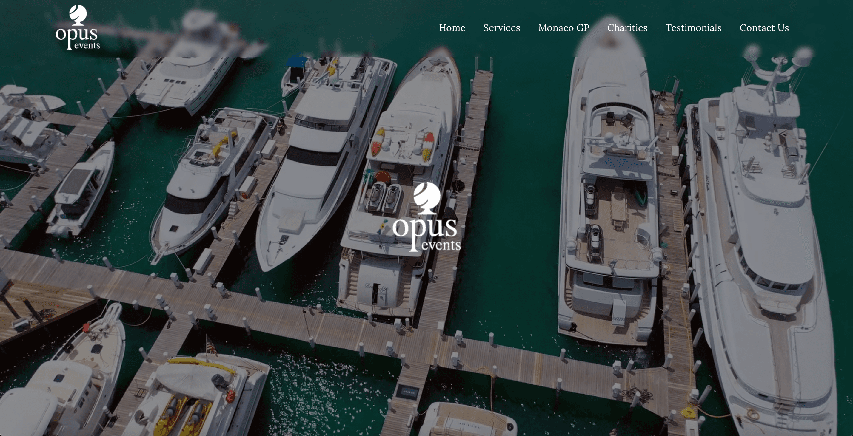 Opus Events Website Screenshot