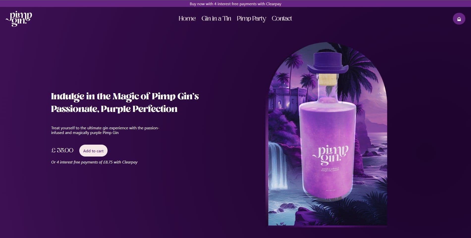 Pimp Gin eCommerce Website Project