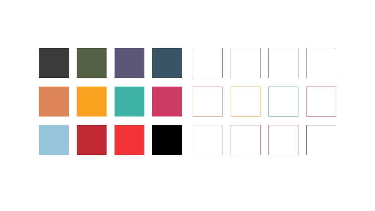 The NPK MEDIA colour palette is shown as 12 blocks filled with colour and a corresponding outline.