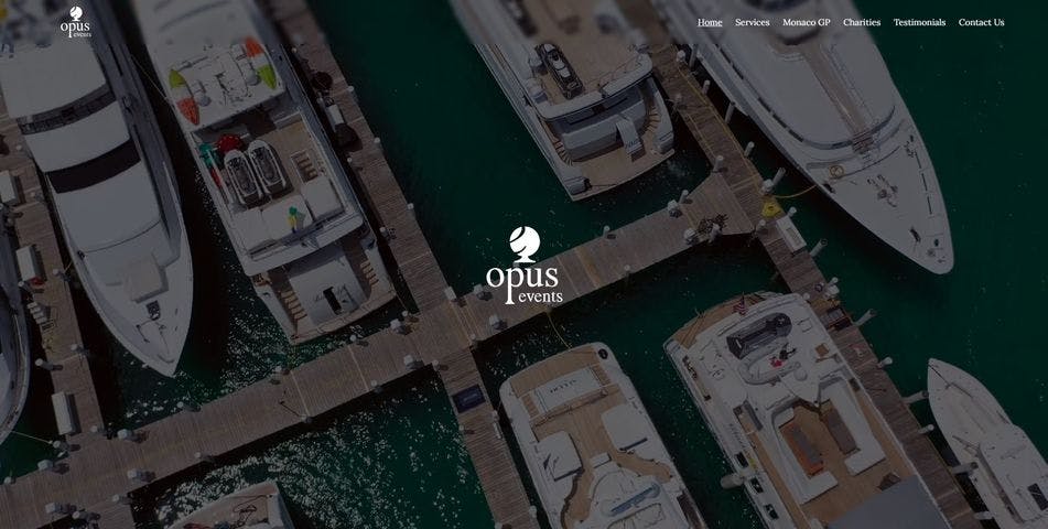 Project image of Opus Events Website
