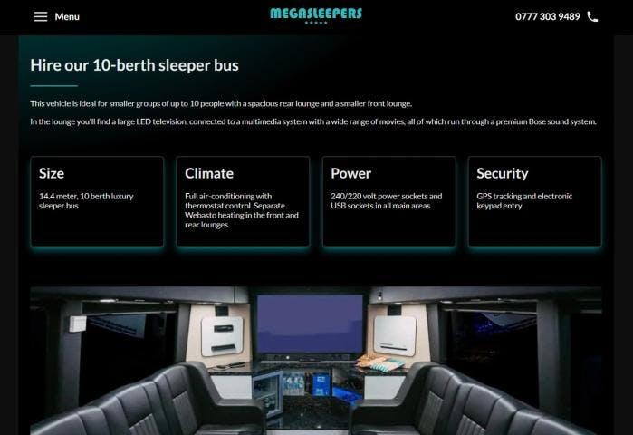 Project image of Megasleepers Website Rebuild